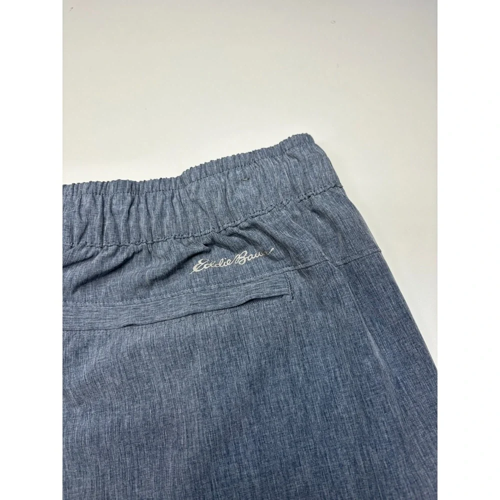 Eddie Bauer Shorts Mens XXL Blue Performance Tech Elastic Drawstring Hiking 7